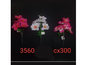 FLOR ARTIFICIAL ROSA COM 5 GALHOS