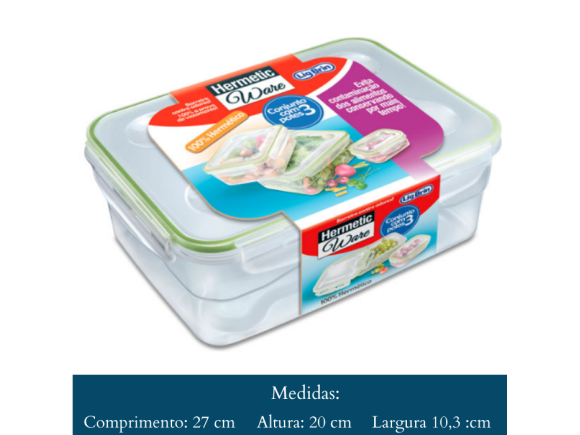 POTE HERMETIC WARE RETANGULAR 4,5LT 0952