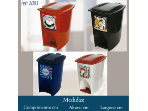 LIXEIRA  DE   PEDAL   7  LITROS  RETANGULAR   DECOUPAEM   2003