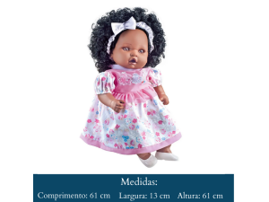 BONECA COLLEZIONE ANGELINA 62 FRASES NEGRA   212