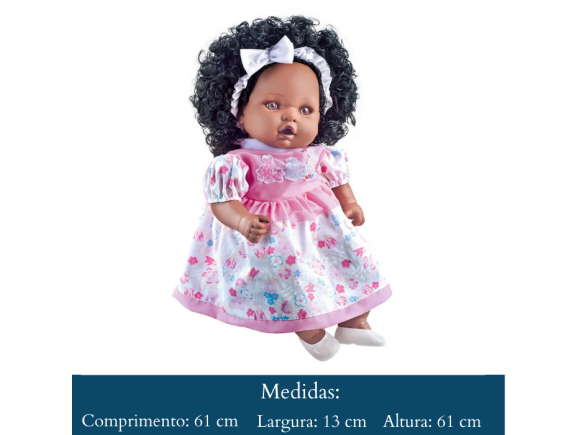 BONECA COLLEZIONE ANGELINA 62 FRASES NEGRA   212