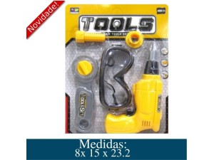 KIT FERRAMENTA INFANTIL COM FURADEIRA E 5 ACES. 7952