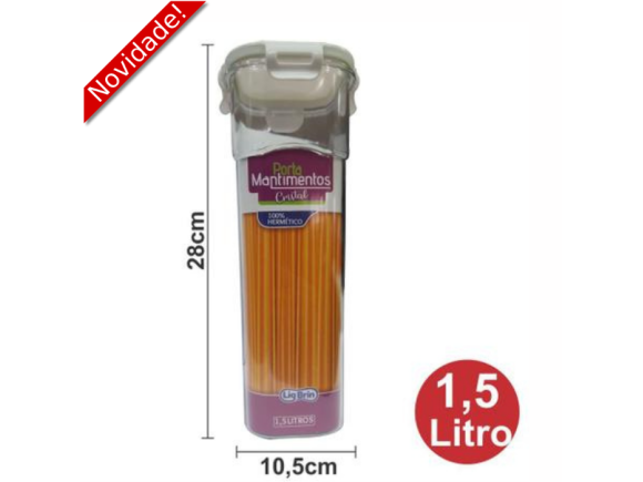 HERMETIC WARE PORTA MACARRAO CRISTAL 1,5 LTS REF.