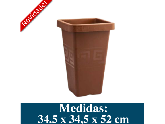 TACHO GREGO QUADRADO G 29,5L - PRETO REF 0484