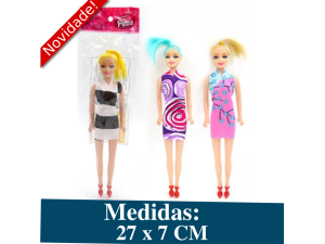 BRINQUEDO BONECA EM PLASTICO C/ ACESSORIOS