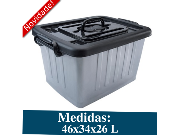 CONTAINER PLASTICO CINZA N 3 26 L  9337