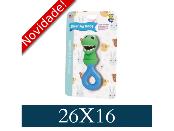 MORDEDOR  CHOCALHO  DINO  DIVER FOR  BABY -8173