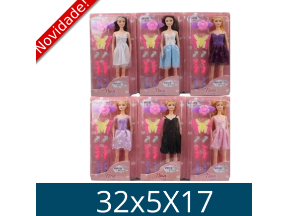 BONECA NINA BALLET COM ACESSORIOS 422909