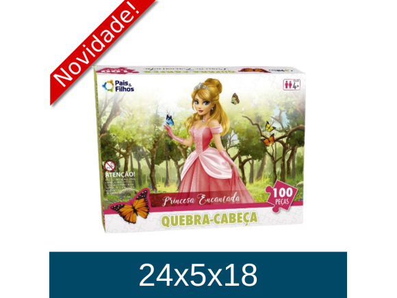 QUEBRA CABEÇA 100 PCS - PRINCESA ENCANTADA PREMIUM 2177.1