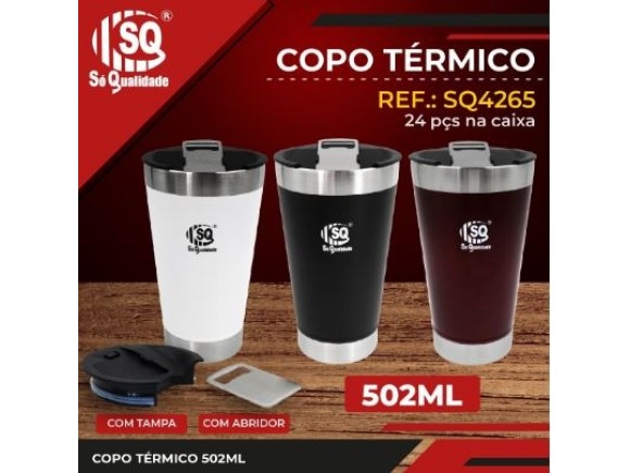 COPO ISOTERMICO TERMICO 502ML COM ABRIDOR SQ4265