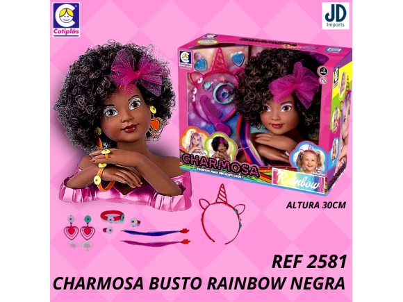 CHARMOSA BUSTO RAINBOW NEGRA 2579