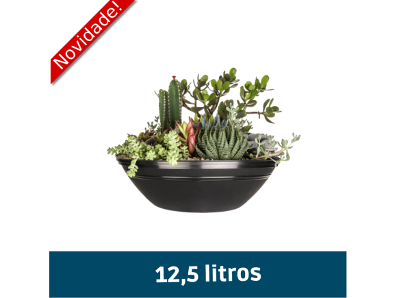 VASO TERRARIO 12,5 LITROS - PRETO 0760