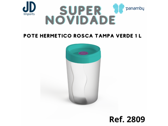 POTE HERMETICO ROSCA TAMPA VERDE 1 L  968