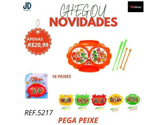 PEGA PEIXE COM 16 PEIXES REF.WB5217