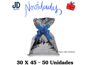 SAQUINHO P/ PRESENTE 30X45 - 50 UN. - 502 CARACOL PRATA
