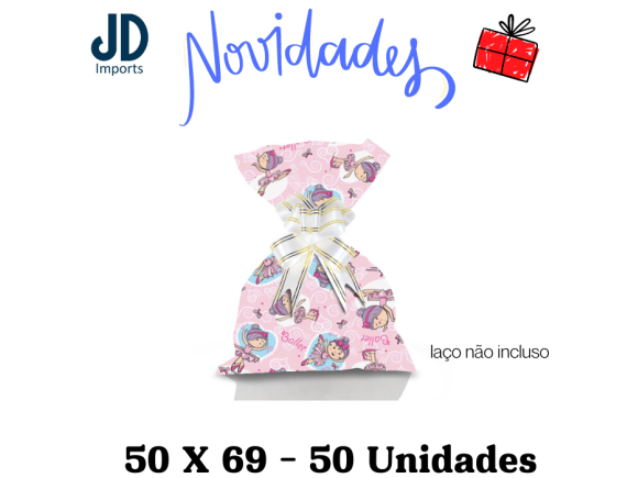 SAQUINHO P/ PRESENTE 50X69 - 50 UN. - 230 BABY BALLET