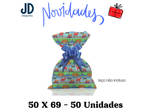 SAQUINHO P/ PRESENTE 50X69 - 50 UN. - 135 ESTRADINHA