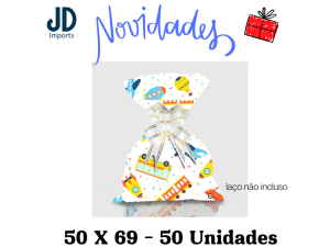 SAQUINHO P/ PRESENTE 50X69 - 50 UN. - 227 TRANSPORTES