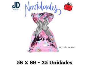 SAQUINHO P/ PRESENTE 58X89 - 25 UN. - 162 PRINCESAS MAGICAS