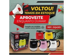 COPO ISOTERMICO COM MISTURADOR 400 ML SQ4301