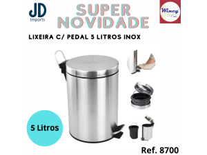 LIXEIRA C/ PEDAL 5 LITROS INOX - IXB1102