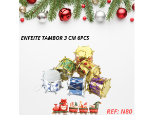ENFEITE TAMBOR 3 CM 6PCS - NTA10927