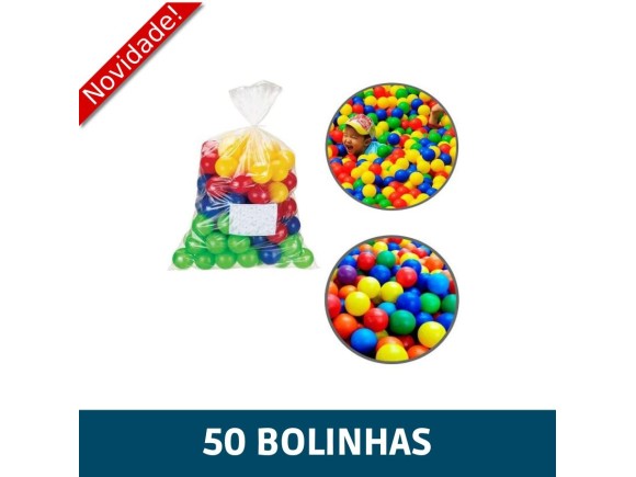 KIT COM 50 BOLINHAS COLORIDAS 140