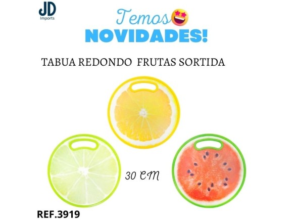 TABUA REDONDO 30 CM FRUTAS SORTIDA CT0208