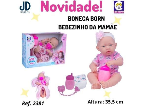 BONECA   BORN  BEBEZINHO   DA  MAMAE  2381