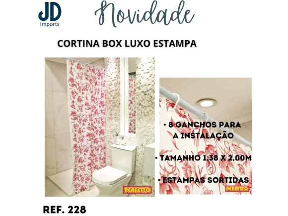 CORTINA P/ BOX LUXO ESTAMPA 010