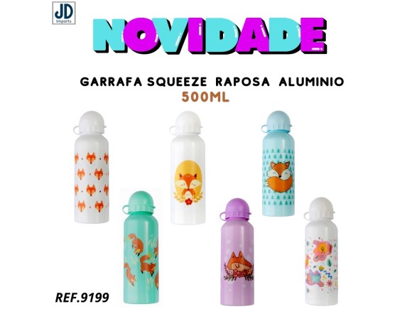 GARRAFA SQUEEZE  RAPOSA  ALUMINIO  500ML  CB1720