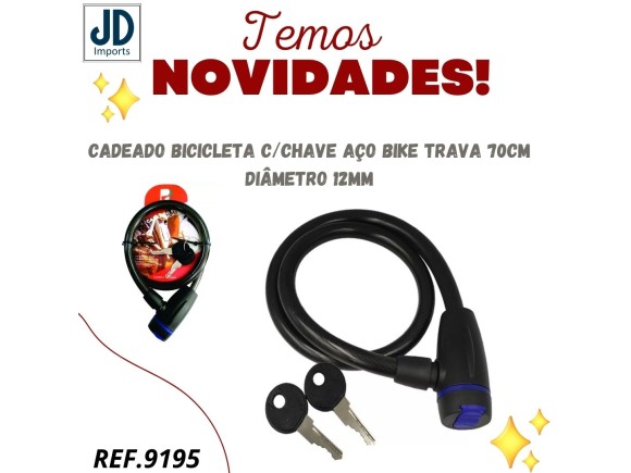 CADEADO DE METAL UTILIZAO EM BICICLEDAS   BAR-57001-15