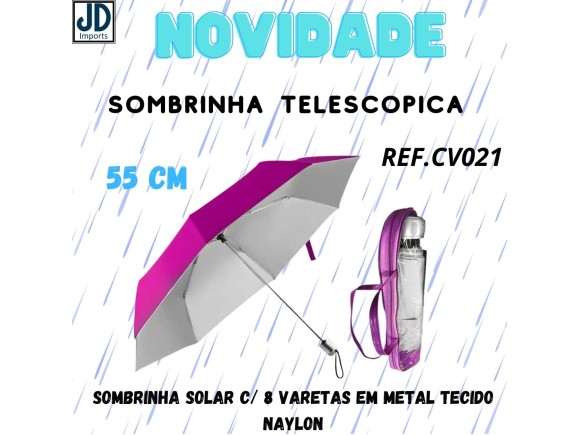 SOMBRINHA HASTE TELECOSPICAS METAL 55CM  TK021