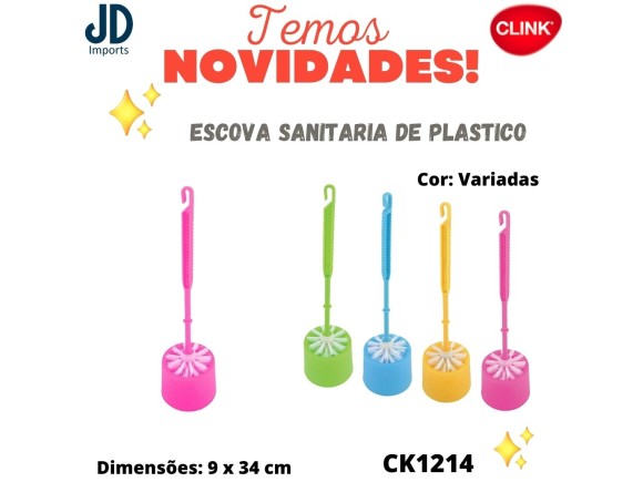 ESCOVA SANITARIA DE PLASTICO 9X34CM  1UN