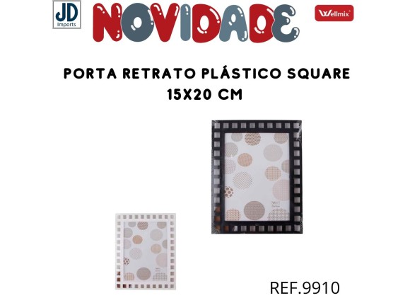 PORTA RETRATO PLASTICO SQUARE 15X20CM REF. WD09910