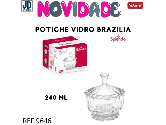 POTICHE VIDRO BRAZILIA 240ML WG09646