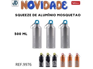 SQUEEZE DE ALUMINIO MOSQUETAO 500ML LISO WX7526