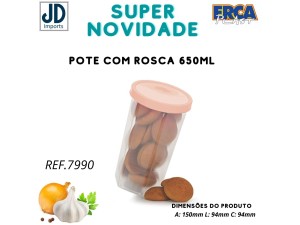 POTE COM ROSCA - SEXTAVADO - 650 ML 2346