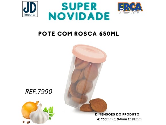 POTE COM ROSCA - SEXTAVADO - 650 ML 2346